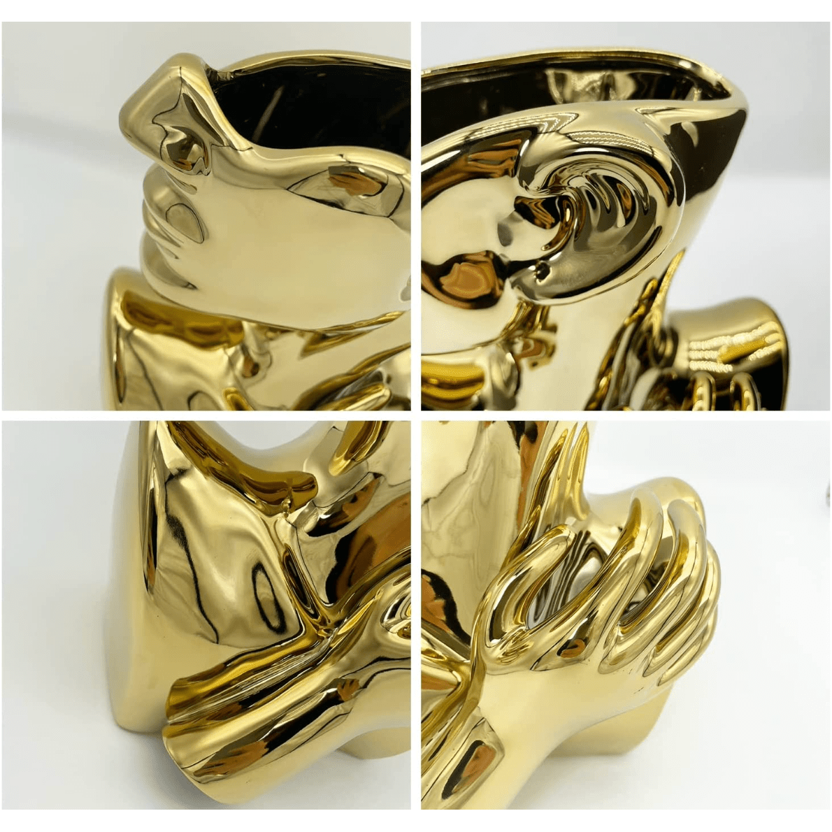 Gesicht Blume Vase Kopf Form Statue Wohnkultur