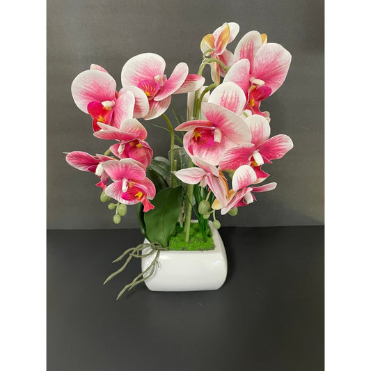 3 Stängel Pinke Orchideen Blumenarrangement