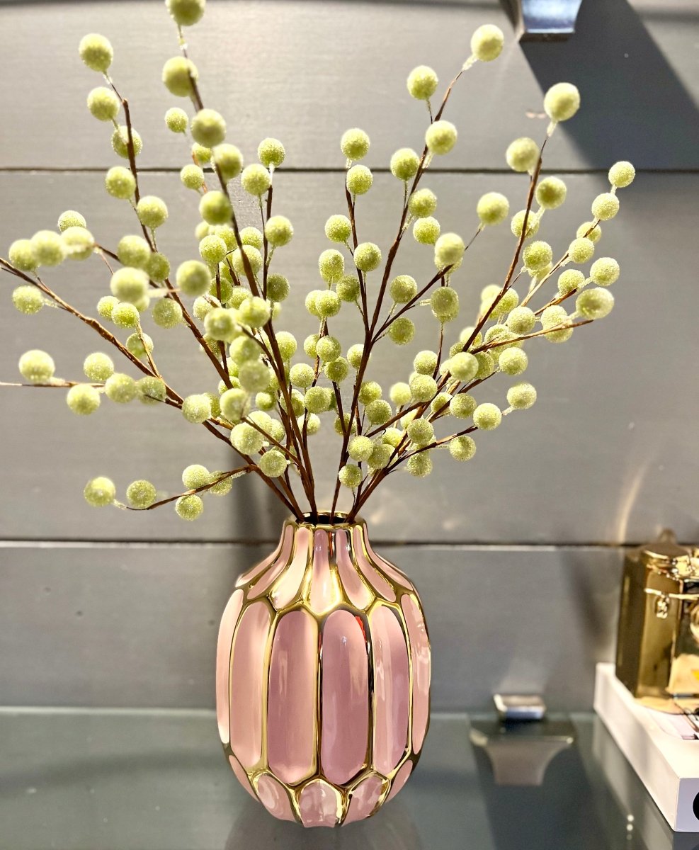 Keramische Dekorative Vase mit Goldakzenten