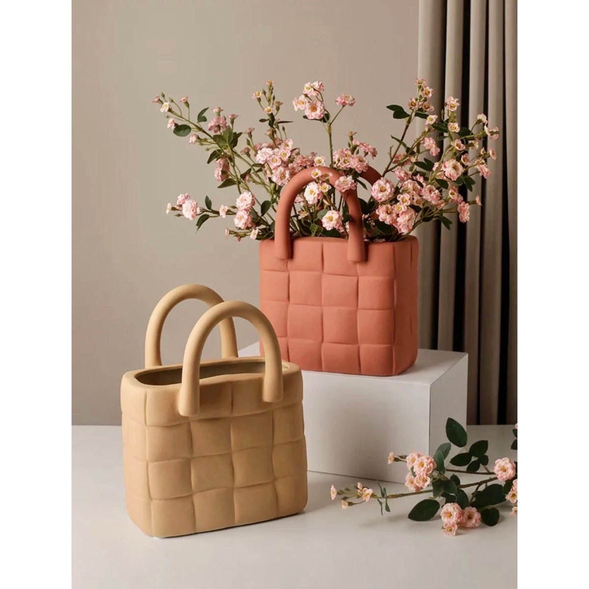 Keramische Handtaschenform Blumenvase modisch