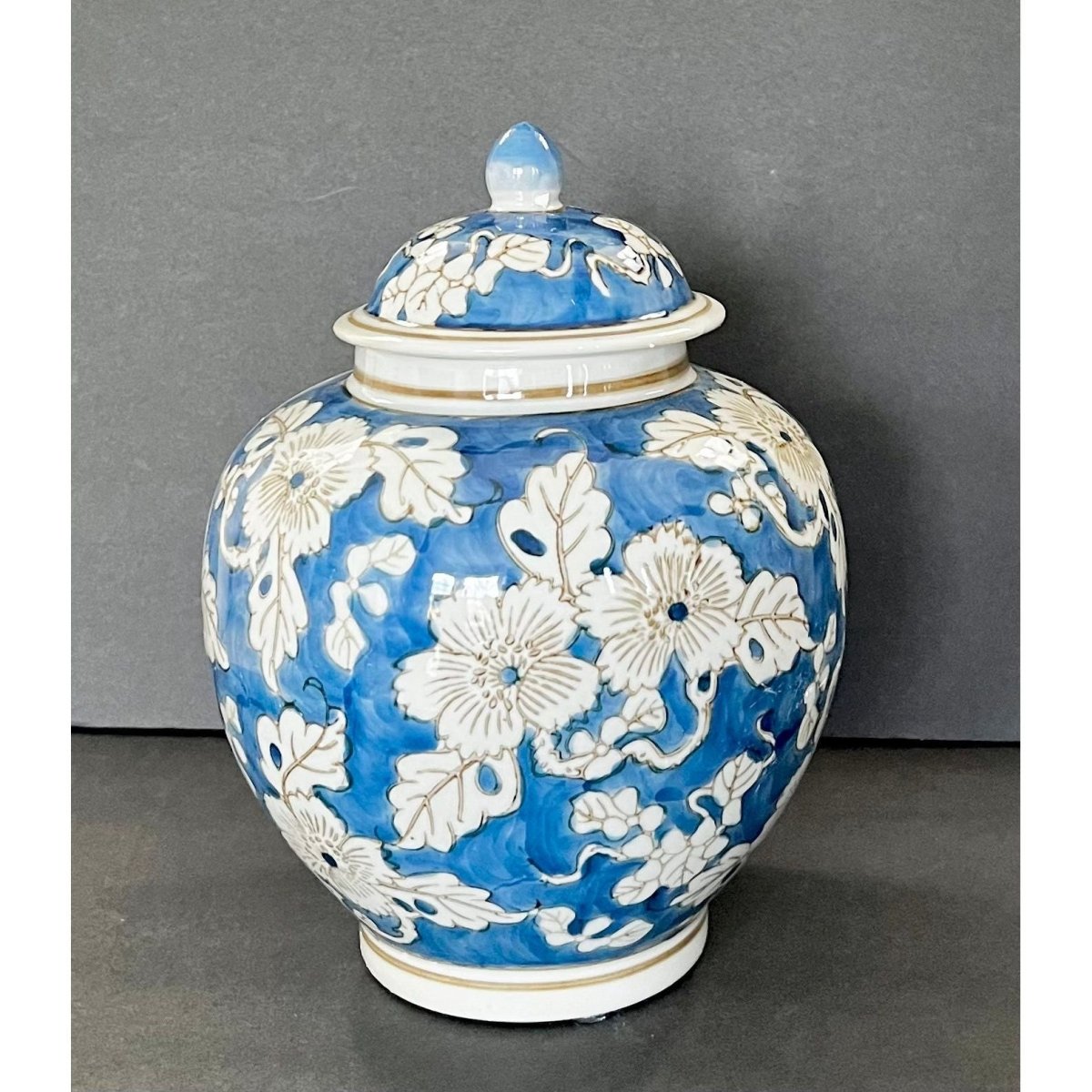 Chinoiserie Handgefertigte Keramik Ingwer-Topf Erhältlich in 2 Farben