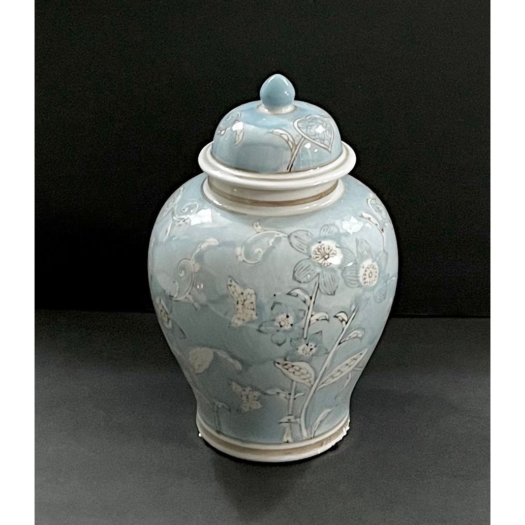 Chinoiserie Handgefertigte Keramik Ingwer-Topf Erhältlich in 2 Farben