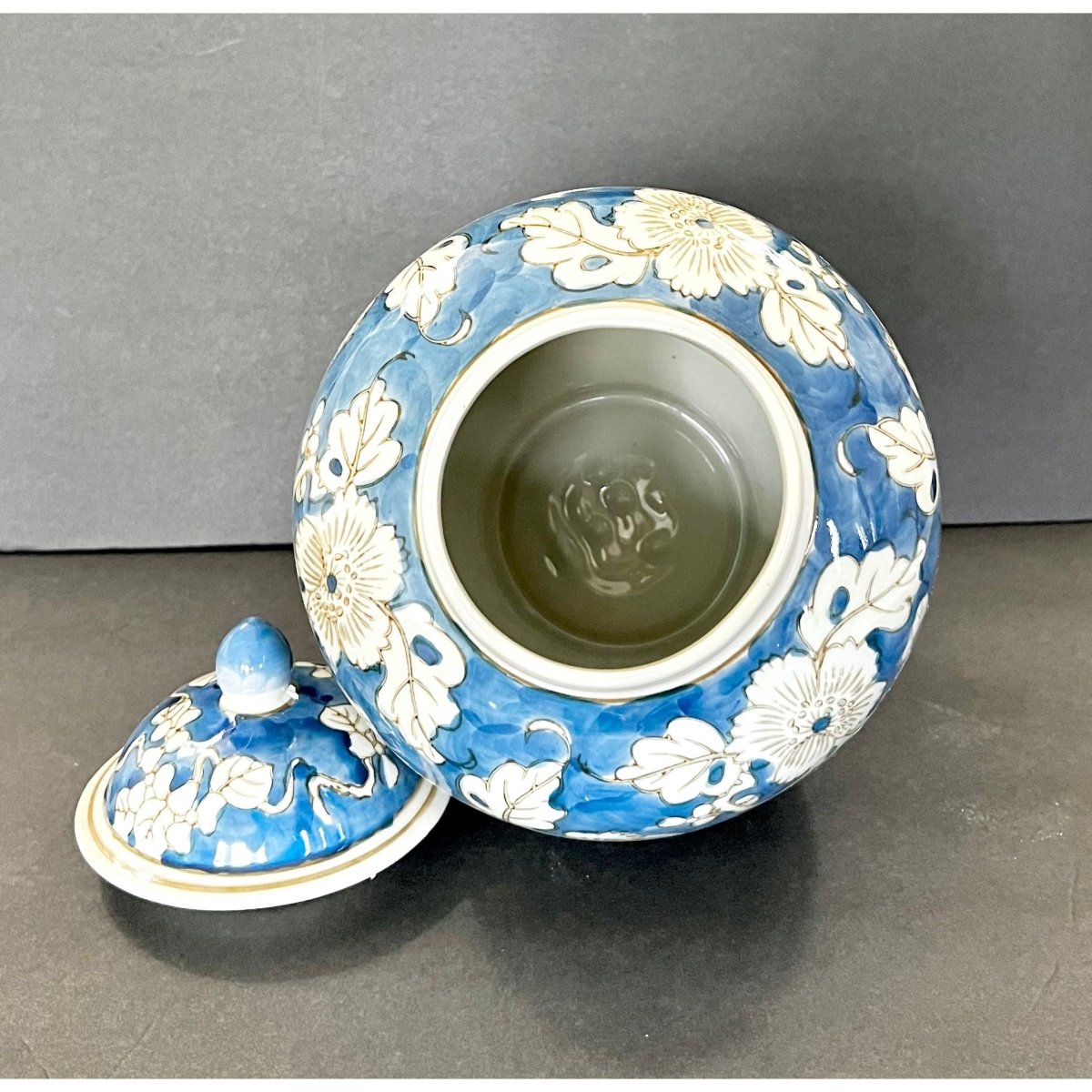 Chinoiserie Handgefertigte Keramik Ingwer-Topf Erhältlich in 2 Farben