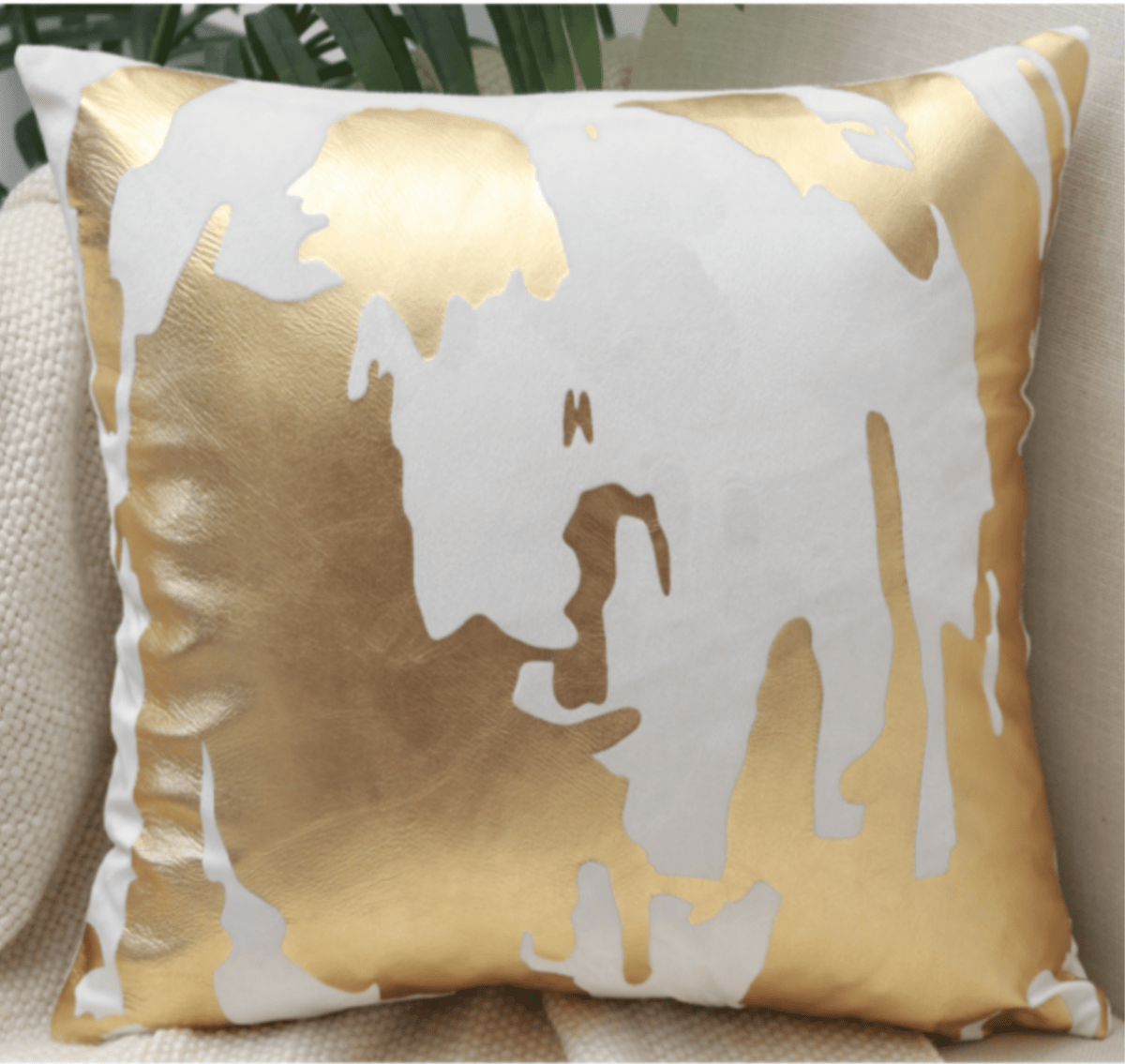 Dekorativer Kissenbezug mit Goldfolienakzent 22" x 22"