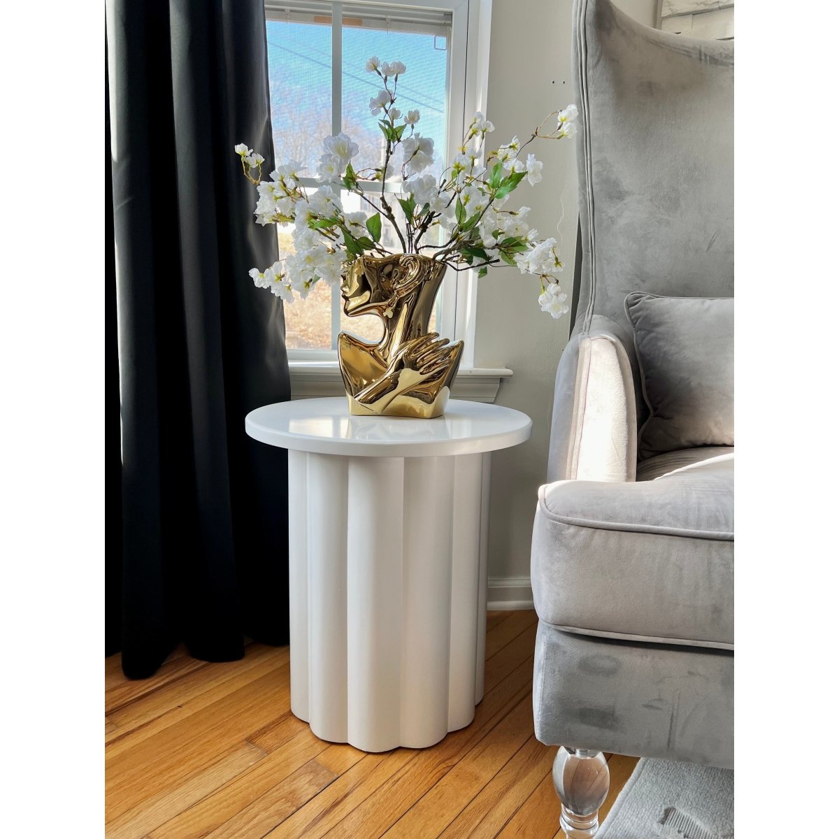 Gesicht Blume Vase Kopf Form Statue Wohnkultur