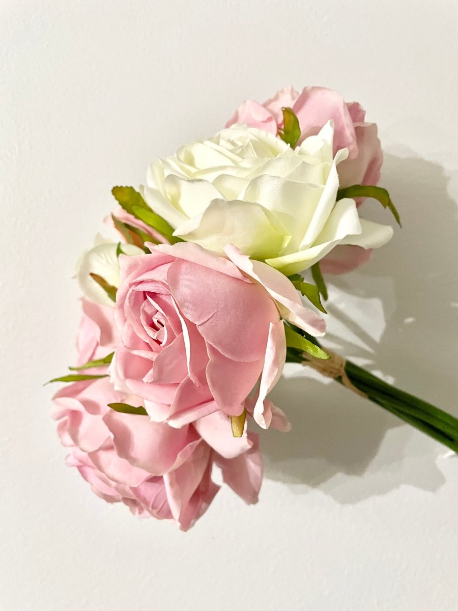 Hochwertiger 7 Köpfe Kunstseide Rosa Blumenstrauß