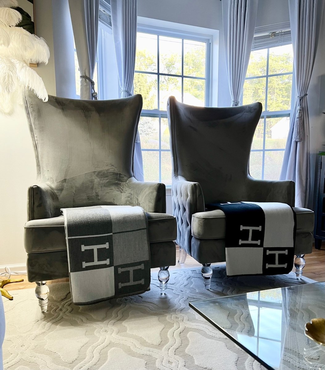 Hochwertige H-Wolldecke Weich Warm Luxuriöse Cashmere-Decke H Beidseitig Dick Gestrickte Decke