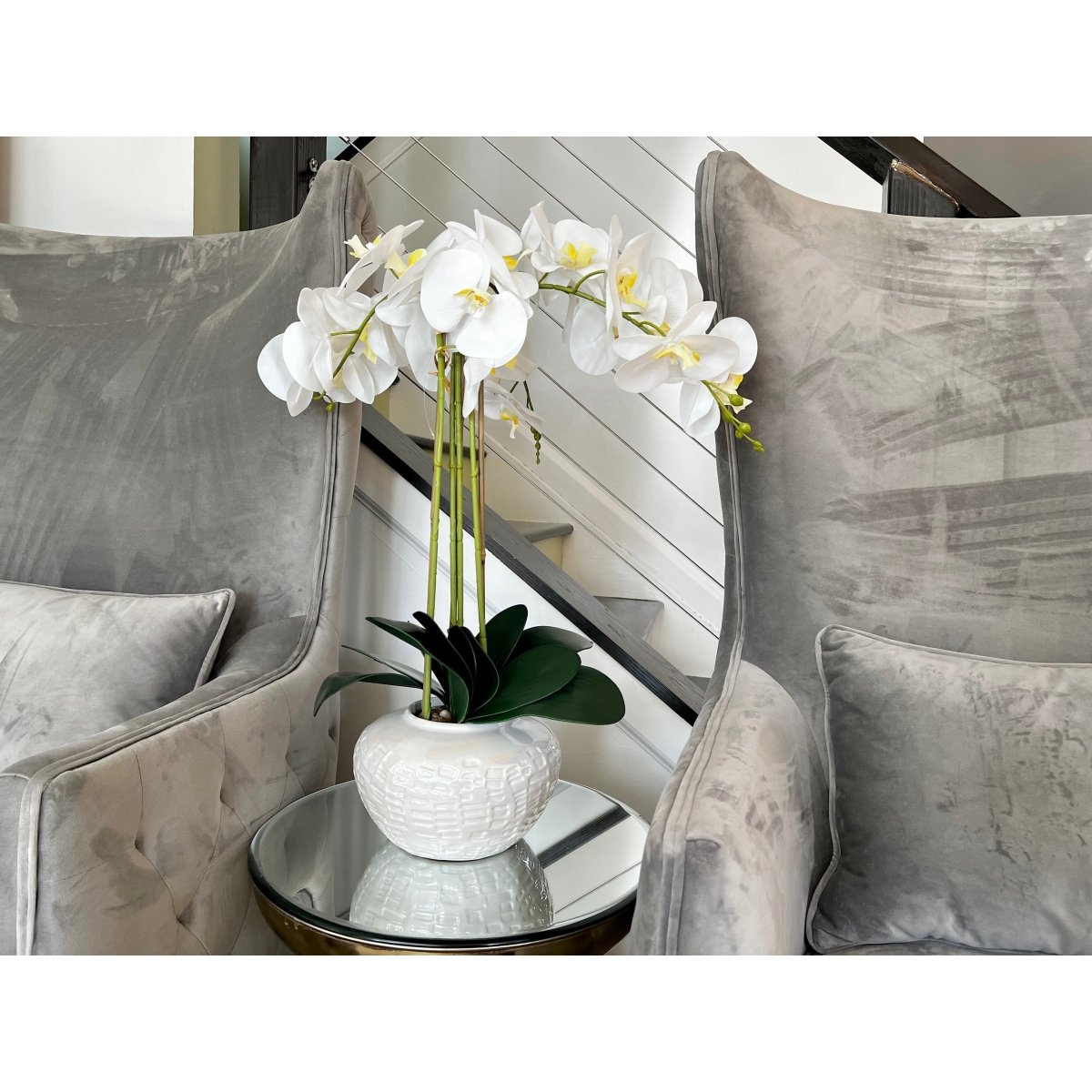 Echte Berührung Phalaenopsis Orchideen Arrangement