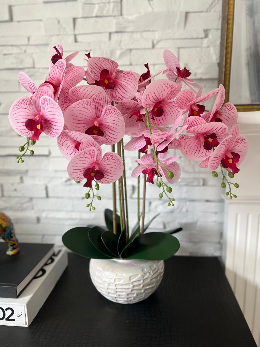 Echte Berührung Phalaenopsis Orchideen Arrangement