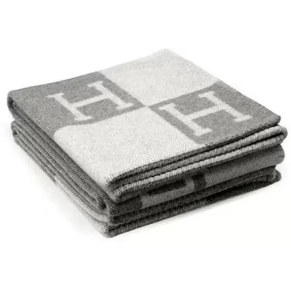 Hochwertige H-Wolldecke Weich Warm Luxuriöse Cashmere-Decke H Beidseitig Dick Gestrickte Decke