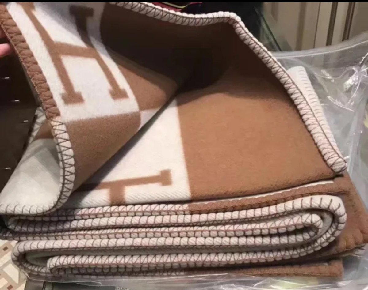 Hochwertige H-Wolldecke Weich Warm Luxuriöse Cashmere-Decke H Beidseitig Dick Gestrickte Decke