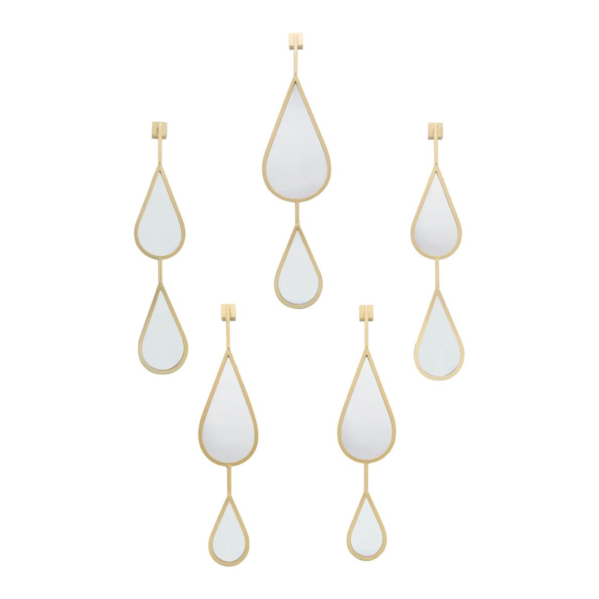 Tränenförmige Spiegel (Set von 5)
